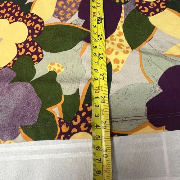 LOGO Lori Goldstein 1X Mixed Media Tunic Top Funky Flowy Bold Feminine Pockets - Picture 11 of 16